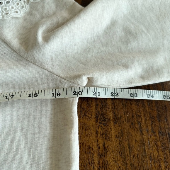 Banana Republic Factory | Cream Eyelet Crewneck Sweatshirt - Picture 8 of 9